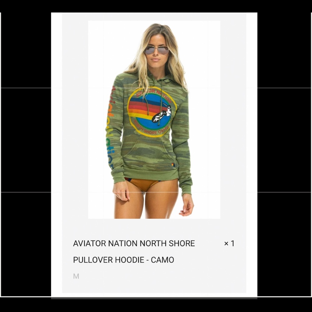 Aviator Nation, North Shore pullover hoodie,M